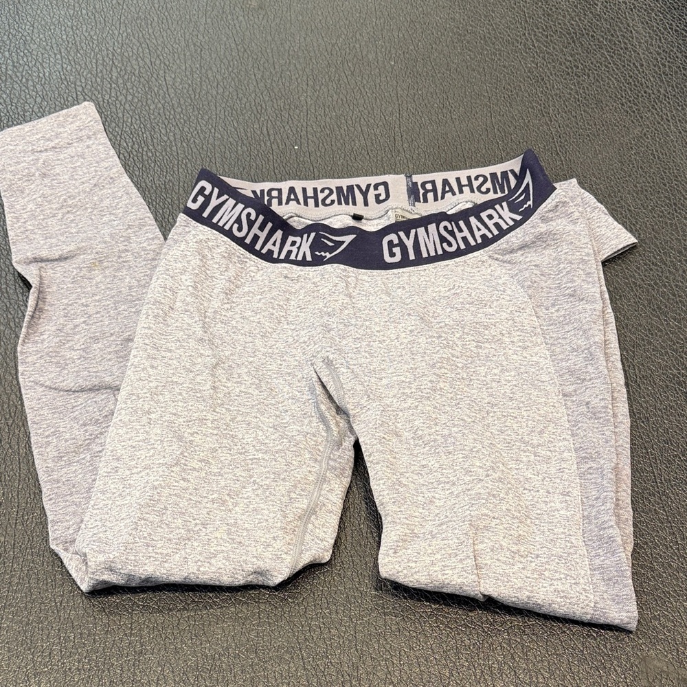 Gymshark Light purple Leggings with Navy Branded Waistband